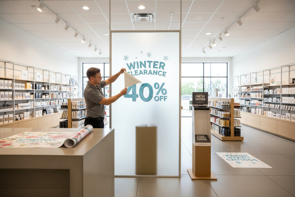 Removable Printable Vinyl for Retail Displays: A U.S. Print Shop Guide
