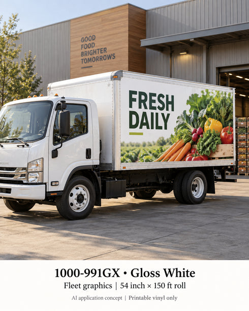 3mil Polymeric Outdoor Graphic Vinyl Fleet Wrap Air Release Gloss & Matte White