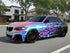 Rainbow holographic printable vinyl car decal application