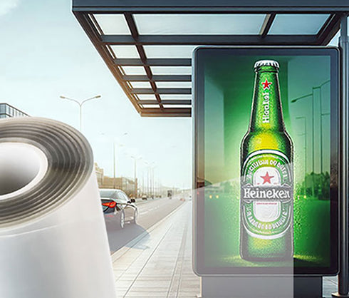 Optically clear removable printable commercial grade 54in x 150ft