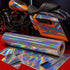 Graphictac rainbow holographic printable vinyl roll motorcycle decal application with roll and sheets