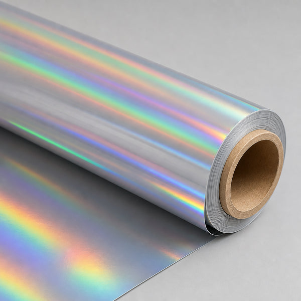 Graphictac rainbow holographic printable vinyl roll studio product photo