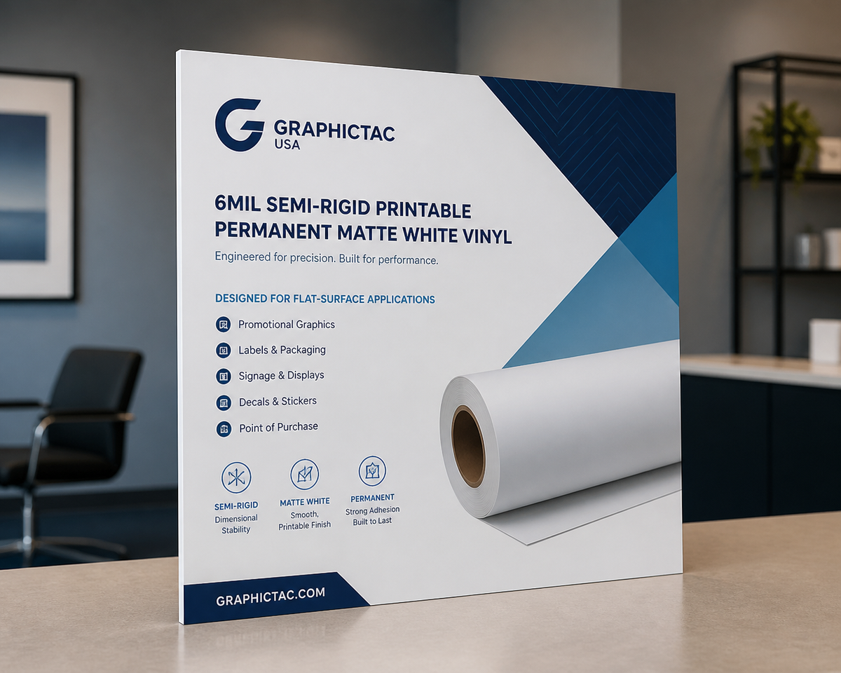 Wholesale Clearance Lot — 152R 6mil Semi-Rigid Matte White Removable — 20 Rolls (20", 30" & 54" x 100ft)